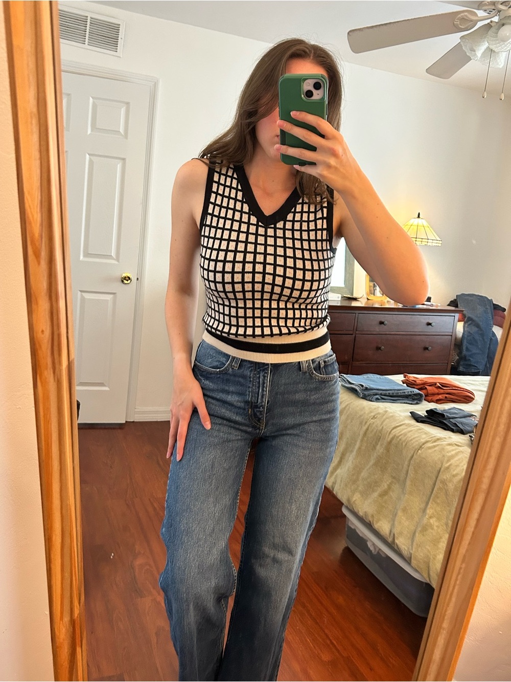 Patterned sweater vest